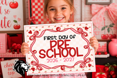 Cherry First day of Preschool School Sign JPG PDF Product Image 3
