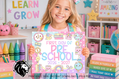 Pastel First day of Preschool School Sign JPG PDF Product Image 3