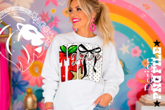 Polka Dots Coquette Third Grade, Teacher DTF Design, PNG Product Image 1