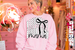 Coquette Polka Dots Basketball Mama Design PNG, Black White Product Image 1