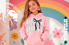 Polka Dots Coquette Blessed, DTF Design, PNG, Black White Product Image 2