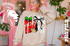 Polka Dots Coquette Teach, Teacher DTF Design, PNG Product Image 1