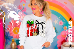 Polka Dots Coquette Teach, Teacher DTF Design, PNG Product Image 3