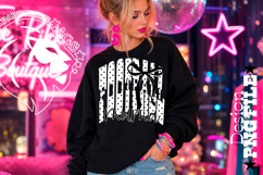 Coquette Polka Dots Football Mama Design PNG, Black White Product Image 2