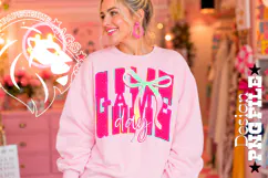 Any Sport Game Day Sublimation PNG, Polka Dots Hot Pink Product Image 3
