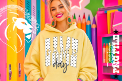 Any Sport Game Day Sublimation PNG, Polka Dots Black White Product Image 1