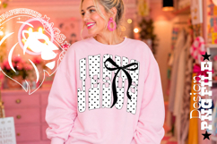 Polka Dots Coquette Jesus, DTF Design, PNG, Black White Product Image 2
