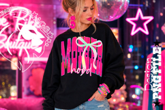 Hot Pink Coquette Polka Dots Motherhood, DTF Design, PNG Product Image 2