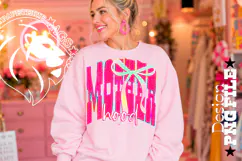 Hot Pink Coquette Polka Dots Motherhood, DTF Design, PNG Product Image 1