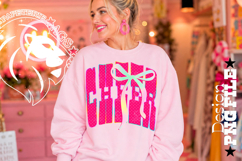 Coquette Polka Dots Cheer Design PNG, Hot Pink Product Image 3