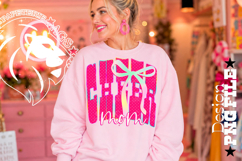 Coquette Polka Dots Cheer Mom Design PNG, Hot Pink Product Image 2