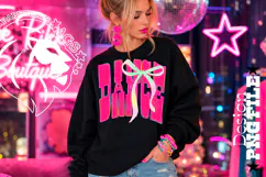 Coquette Dance Design PNG, Hot Pink Polka Dots Product Image 2