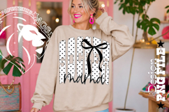 Coquette Polka Dots Soccer Mama Design PNG, Black White Product Image 3
