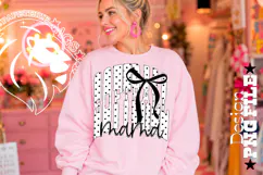 Coquette Polka Dots Softball Mama Design PNG, Black White Product Image 2