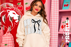 Polka Dots Coquette Teach, Teacher DTF Design, PNG Product Image 3