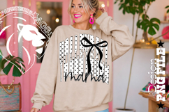 Coquette Polka Dots Volleyball Mama Design PNG, Black White Product Image 3