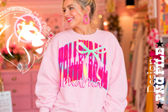 Coquette Polka Dots Volleyball Mama Design PNG, Hot Pink Product Image 2