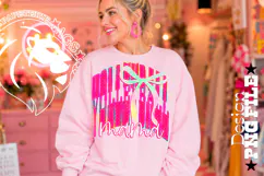 Coquette Polka Dots Volleyball Mama Design PNG, Hot Pink Product Image 2