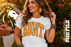 Fall Gingham Leopard Aunt, DTF Design, PNG Product Image 4