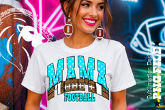 Blue Fotball Mama Sublimation PNG Stars Product Image 3