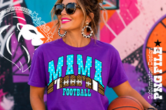 Blue Fotball Mama Sublimation PNG Stars Product Image 1