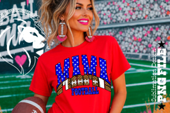Royal Blue Fotball Mama Sublimation PNG Stars Product Image 4