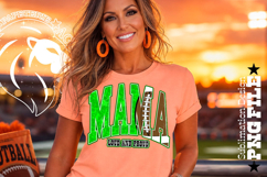 Green Football Mama Loud and Proud Sublimation PNG Product Image 3