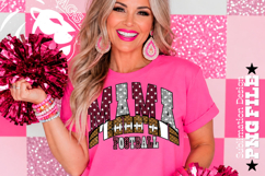 Maroon Silver Football Mama Sublimation PNG Stars Product Image 3