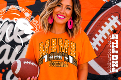 Orange Football Mama Sublimation PNG Stars Product Image 3