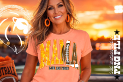 Orange Football Mama Loud and Proud Sublimation PNG Product Image 2