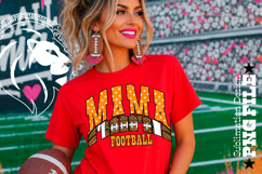 Orange Football Mama Sublimation PNG Stars Product Image 2