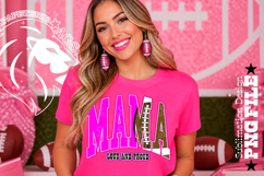 Pink Football Mama Loud and Proud Sublimation PNG Product Image 3