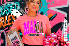 Pink Football Mama Loud and Proud Sublimation PNG Product Image 4
