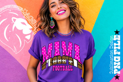 Pink Football Mama Sublimation PNG Stars Product Image 4