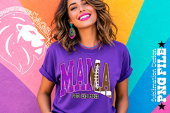Purple Fotball Mama Loud and Proud Sublimation PNG Product Image 3