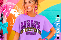 Purple Football Mama Sublimation PNG Stars Product Image 3