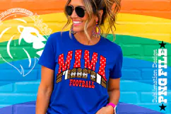Red Football Mama Sublimation PNG Stars Product Image 1