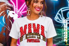 Red Football Mama Sublimation PNG Stars Product Image 3
