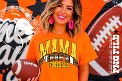 Yellow Fotball Mama Sublimation PNG Stars Product Image 3