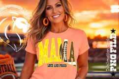Yellow Football Mama Loud and Proud Sublimation PNG Product Image 3