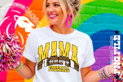 Yellow Fotball Mama Sublimation PNG Stars Product Image 2