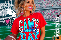 Blue Teal Football Game Day Sublimation PNG, Polka Dots Product Image 4
