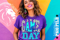 Blue Teal Football Game Day Sublimation PNG, Polka Dots Product Image 2
