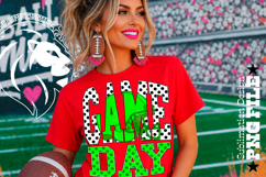 Green Football Game Day Sublimation PNG, Polka Dots Product Image 4