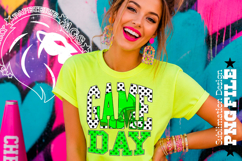 Green Football Game Day Sublimation PNG, Polka Dots Product Image 2