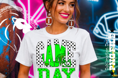 Green Football Game Day Sublimation PNG, Polka Dots Product Image 5
