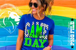 Green Football Game Day Sublimation PNG, Polka Dots Product Image 1