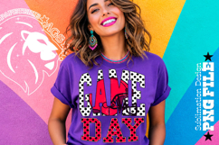 Red Football Game Day Sublimation PNG, Polka Dots Product Image 2