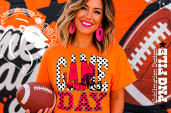 Red Football Game Day Sublimation PNG, Polka Dots Product Image 4