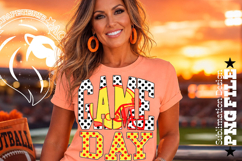 Red Yellow Football Game Day Sublimation PNG, Polka Dots Product Image 3